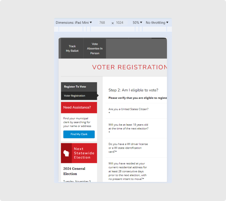 État de l’accessibilité web pour les électeurs américains handicapés : obstacles à l’inscription en ligne en 2024