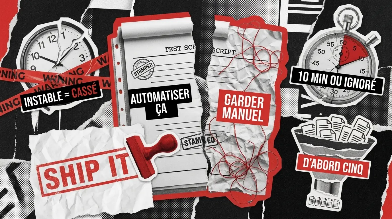 Test de régression automatisé&nbsp;: quoi automatiser, quoi laisser tranquille